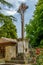 Church of Rennes le Chateau, France. Cross, Â and Jesus Christus